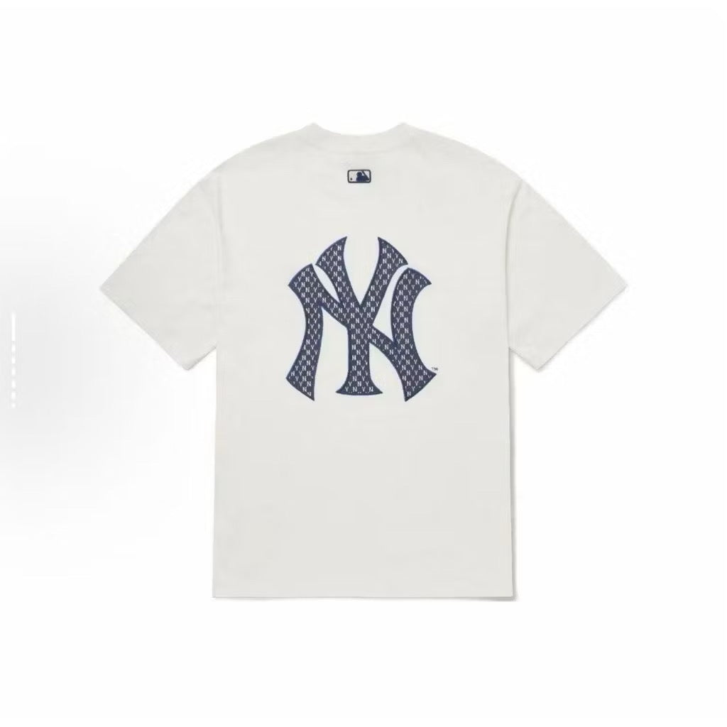 MLB NY MONOGRAM EMBROIDERY LOGO WHITE TEE