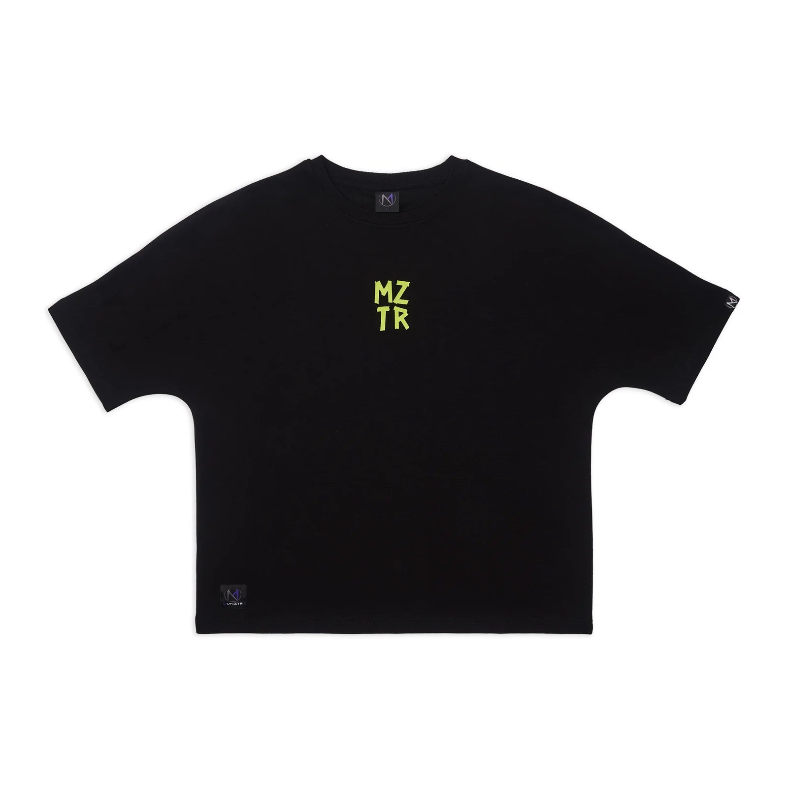 MONZTR ESSENTIAL TAPE TEE BLACK