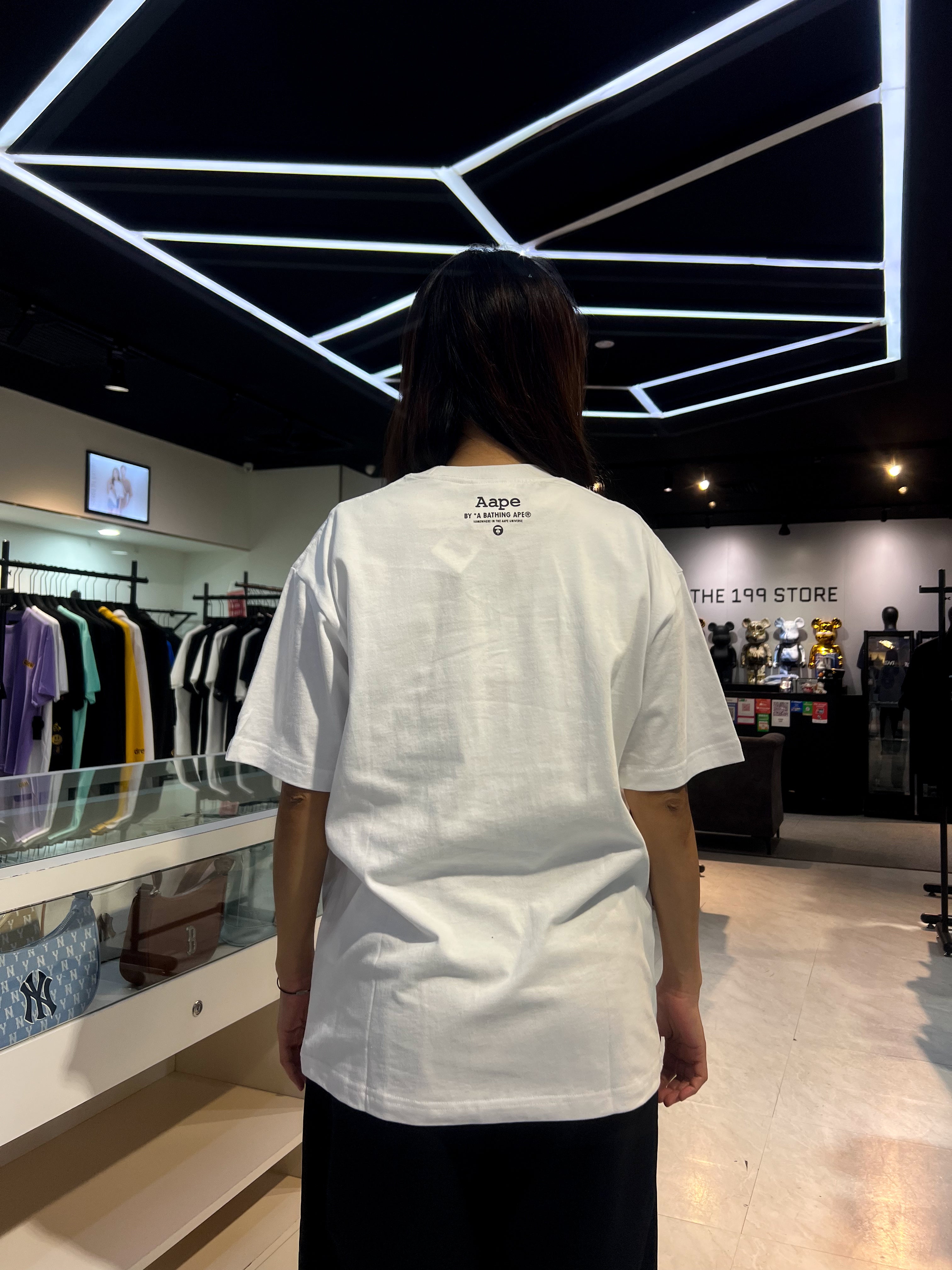 BAPE AAPE MOONFACE TEE WHITE CAMOUFLAGE