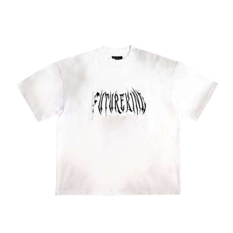 FUTUREKIND UTOPIA SAND PANELED LOGO TEE WHITE