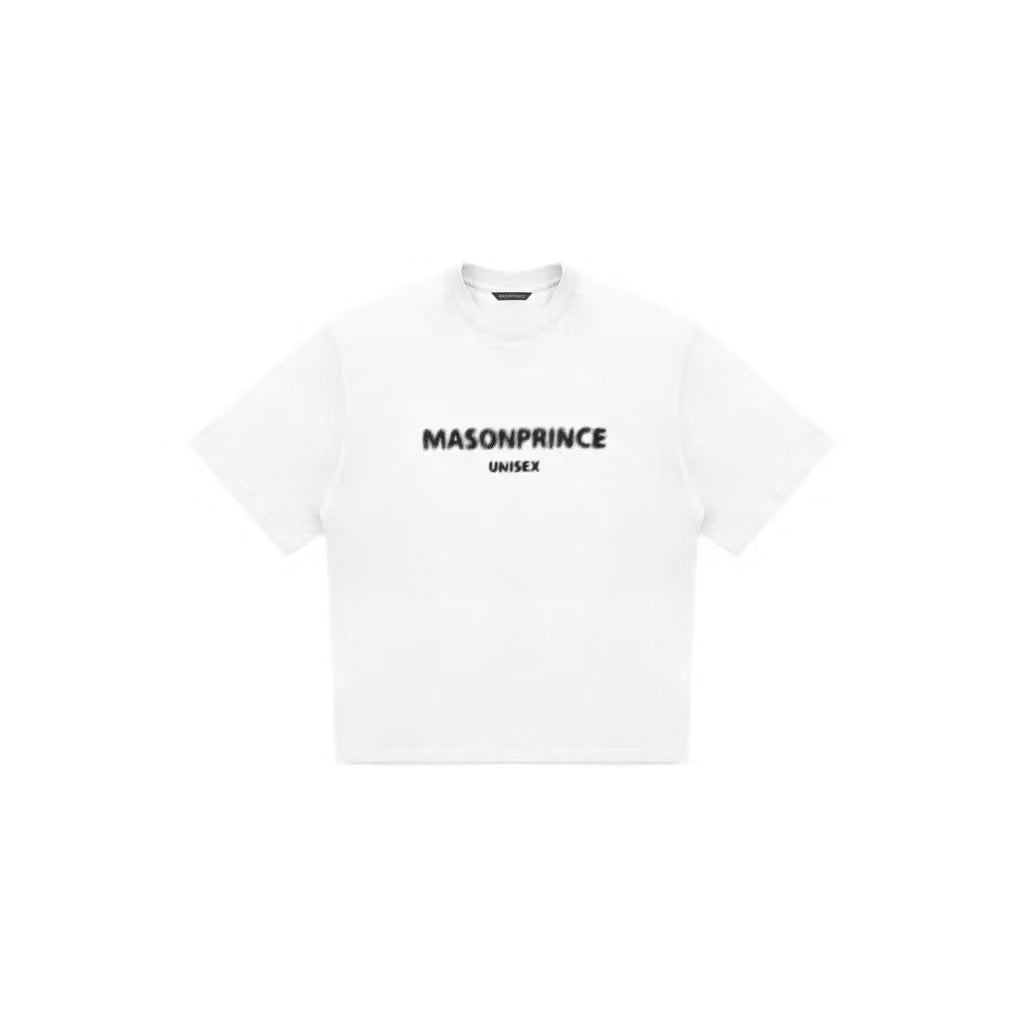 MASONPRINCE BASIC UNISEX FRONT LOGO WHITE TEE