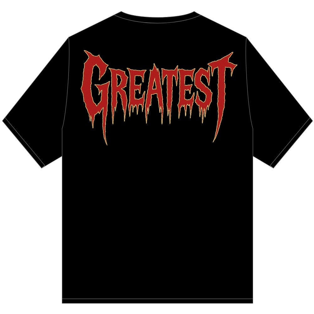 GOAT INFERNO SCRIPT T SHIRT BLACK