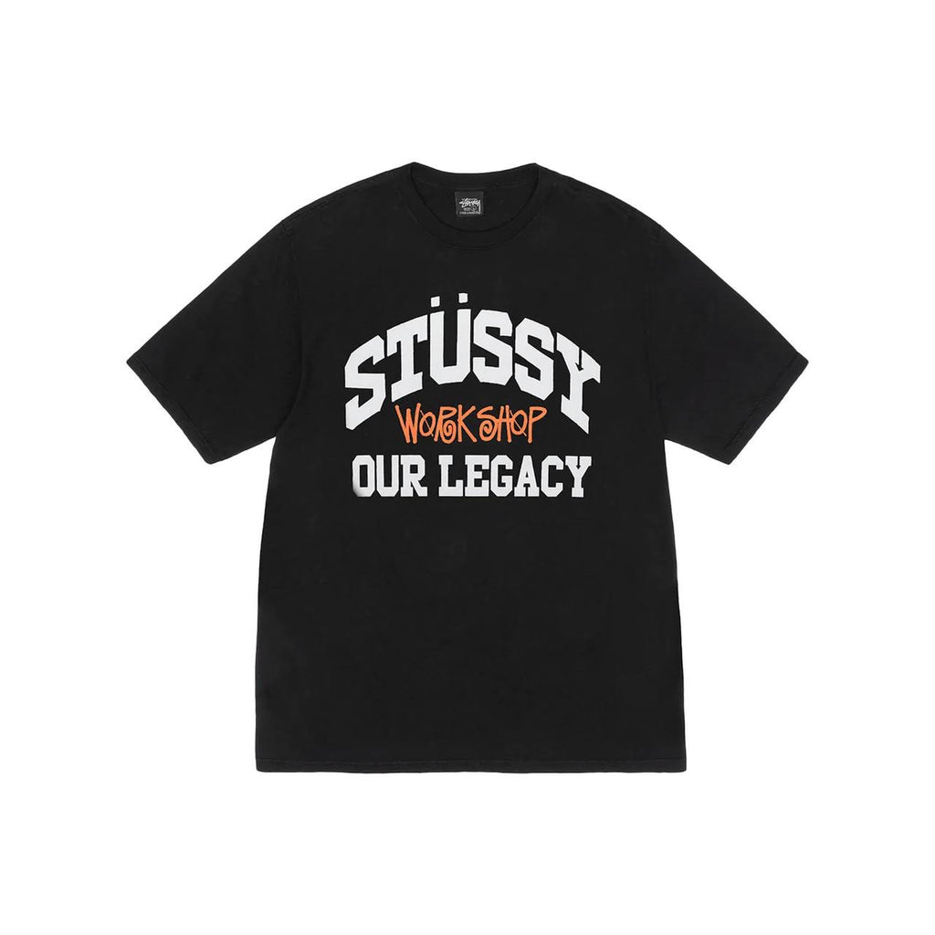 Stüssy x Our Legacy Work Shop Collegiate Pigment Dyed Tee Black