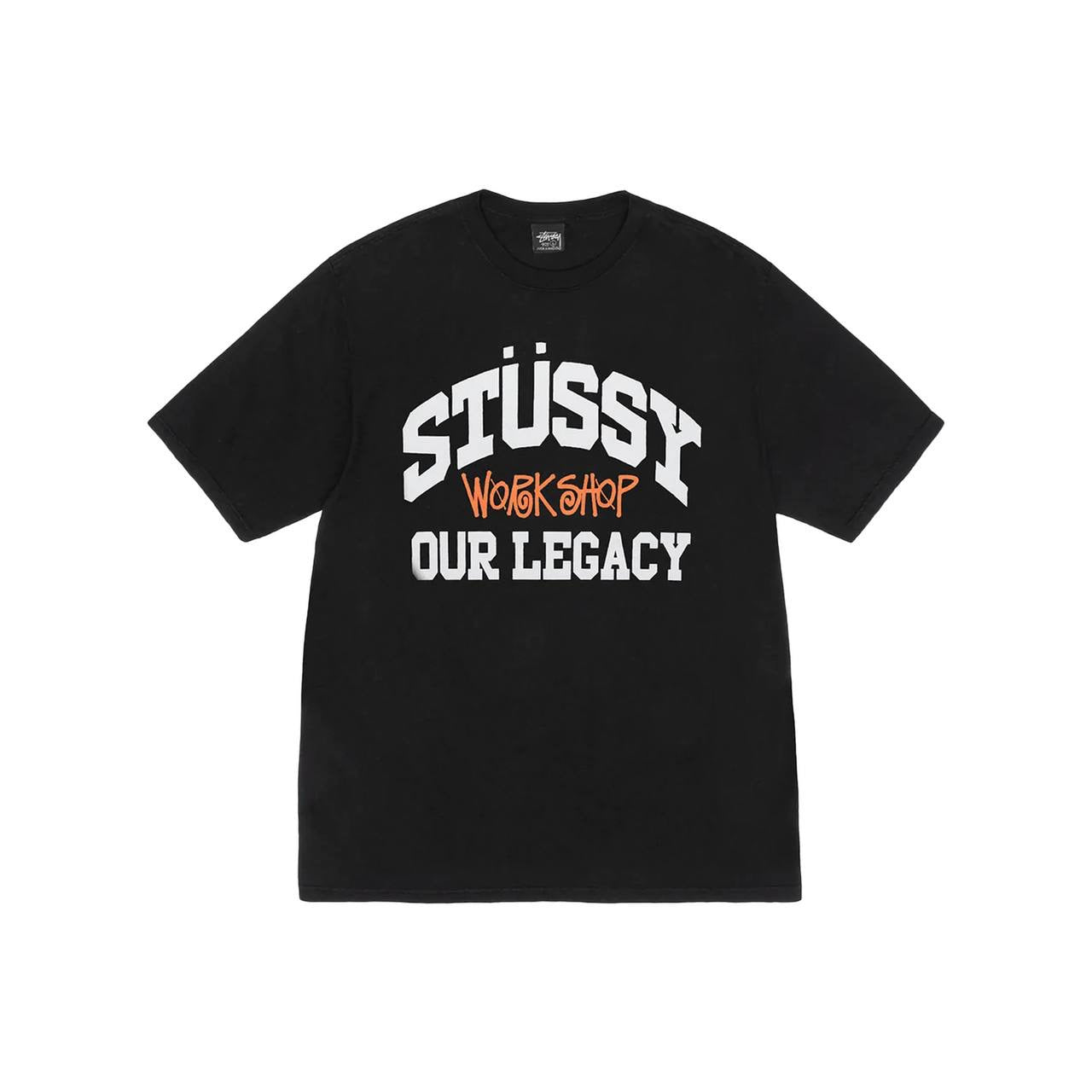 Stüssy x Our Legacy Work Shop Collegiate Pigment Dyed Tee Black