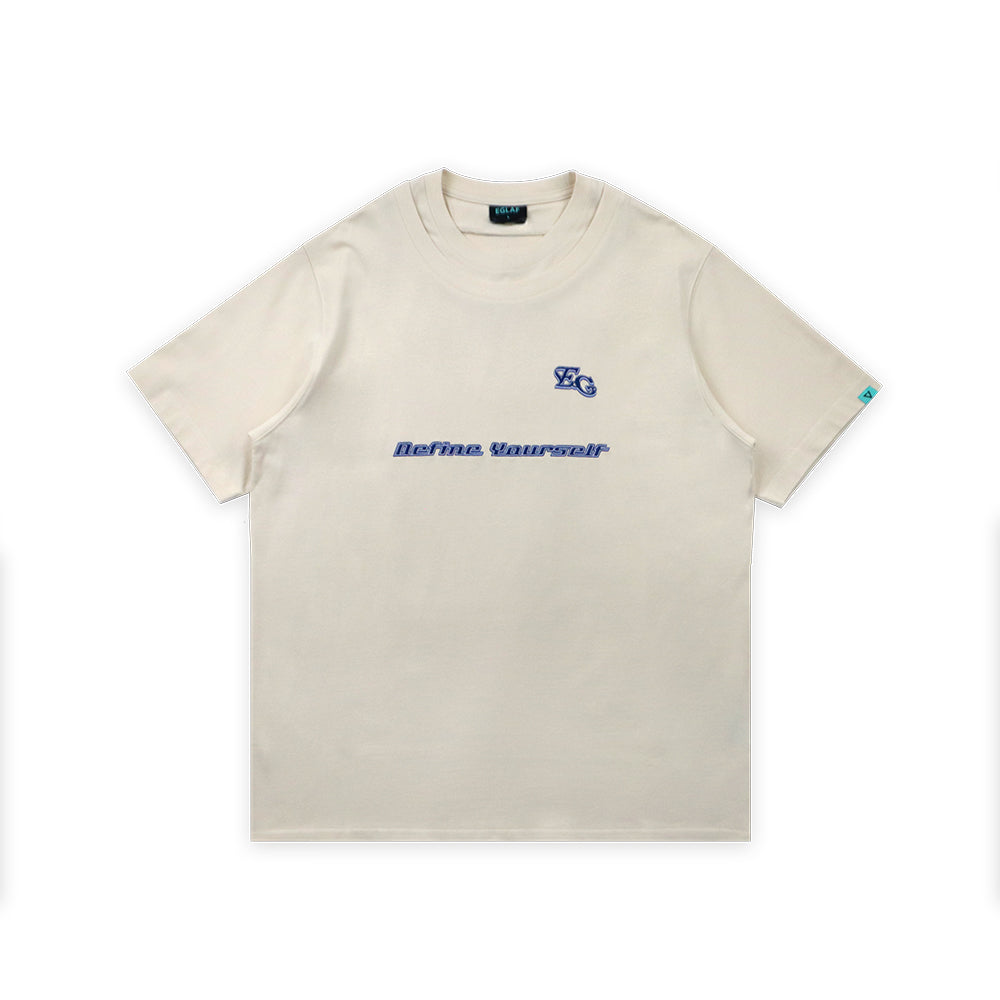 EGLAF MV DOUBLE COLLAR TEE CREAM WHITE