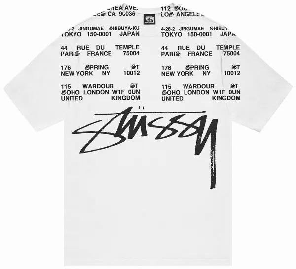 Stüssy Locations Pigment Dyed T-shirt White