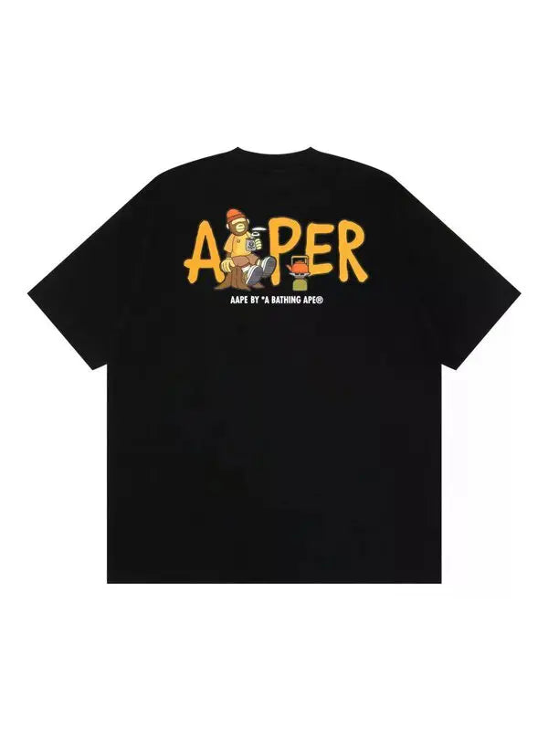 BAPE AAPE CAMPING TEE BLACK