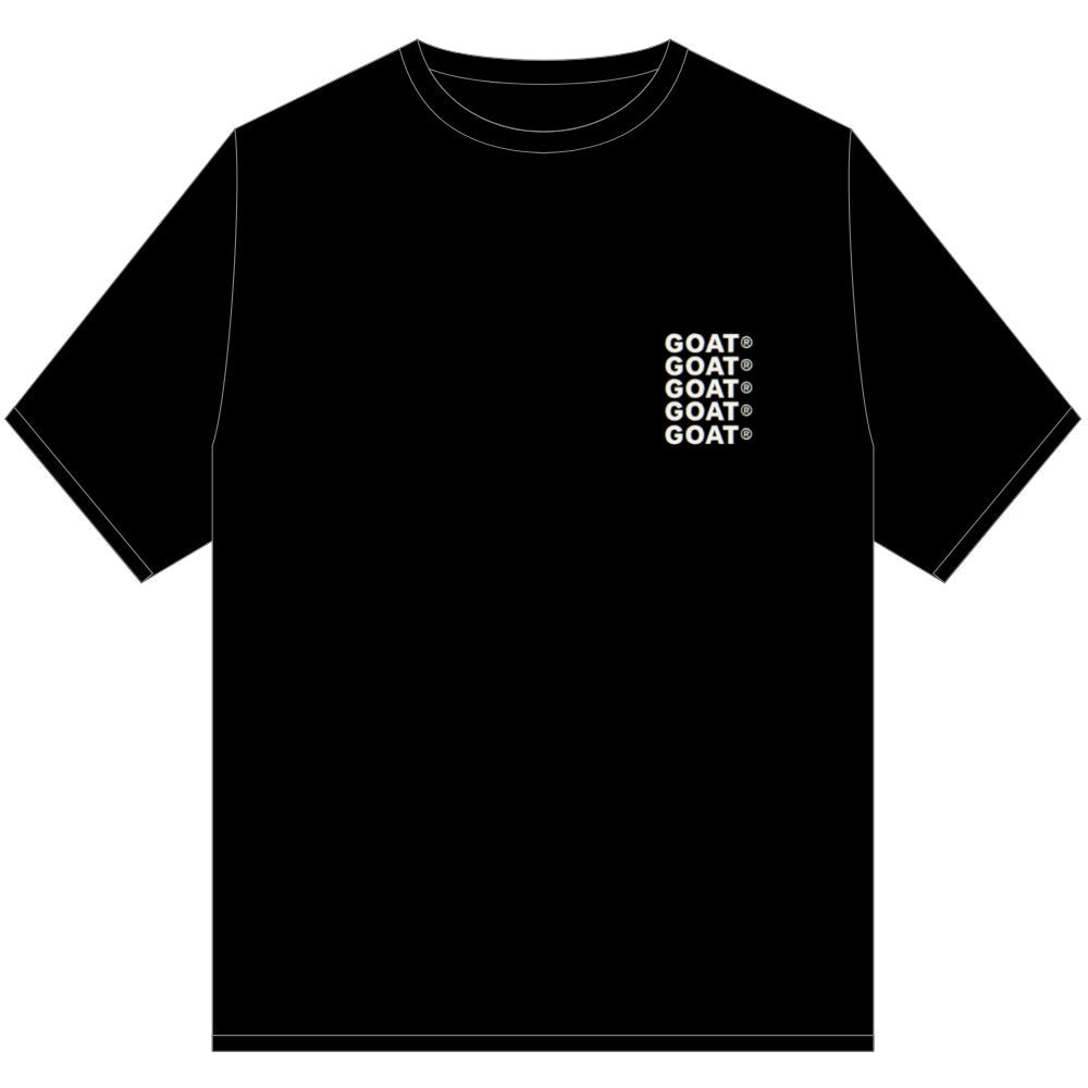GOAT REPEAT T SHIRT BLACK