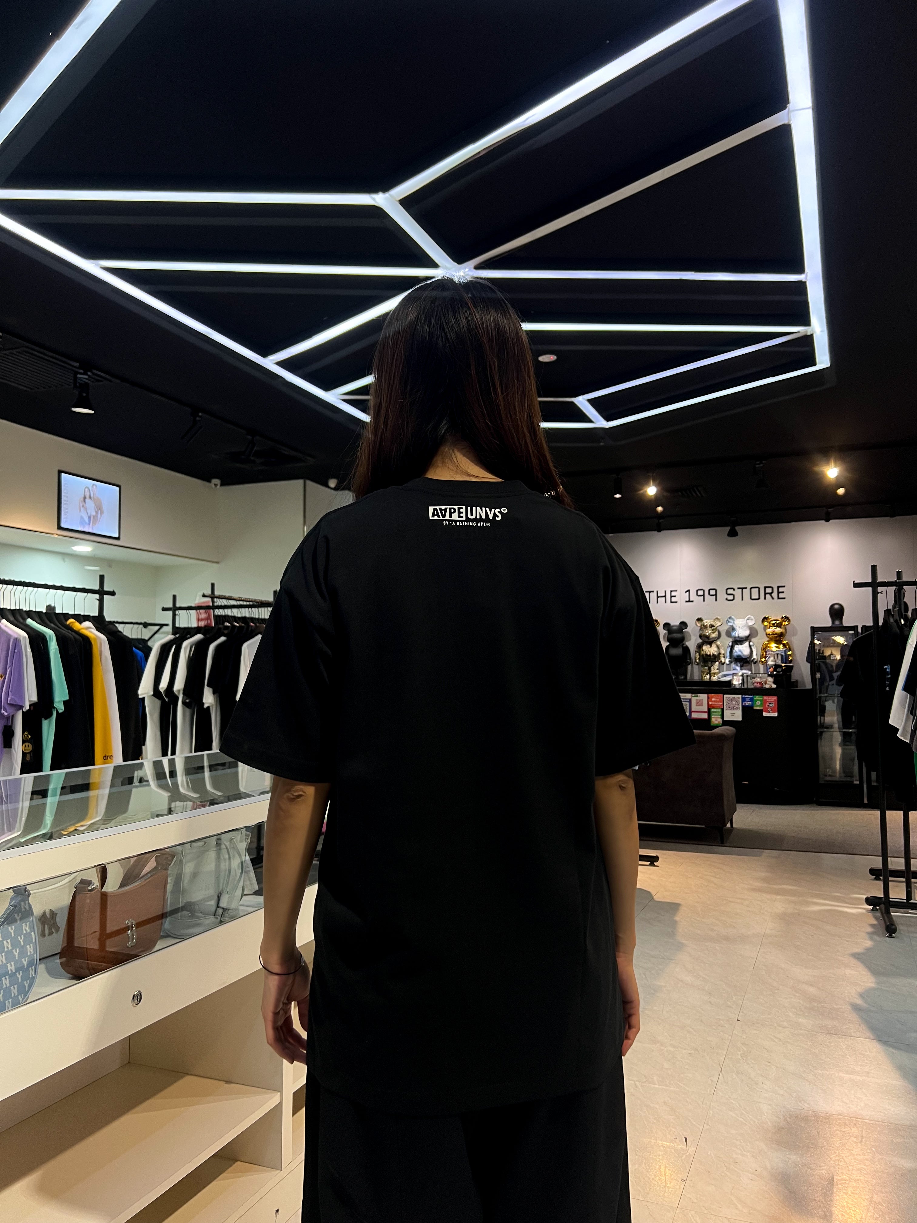 BAPE AAPE MOONFACE TEE BLACK CAMOUFLAGE