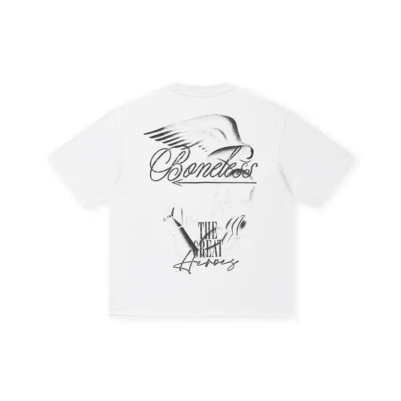 BONELESS HEROES EAGLE TEE WHITE