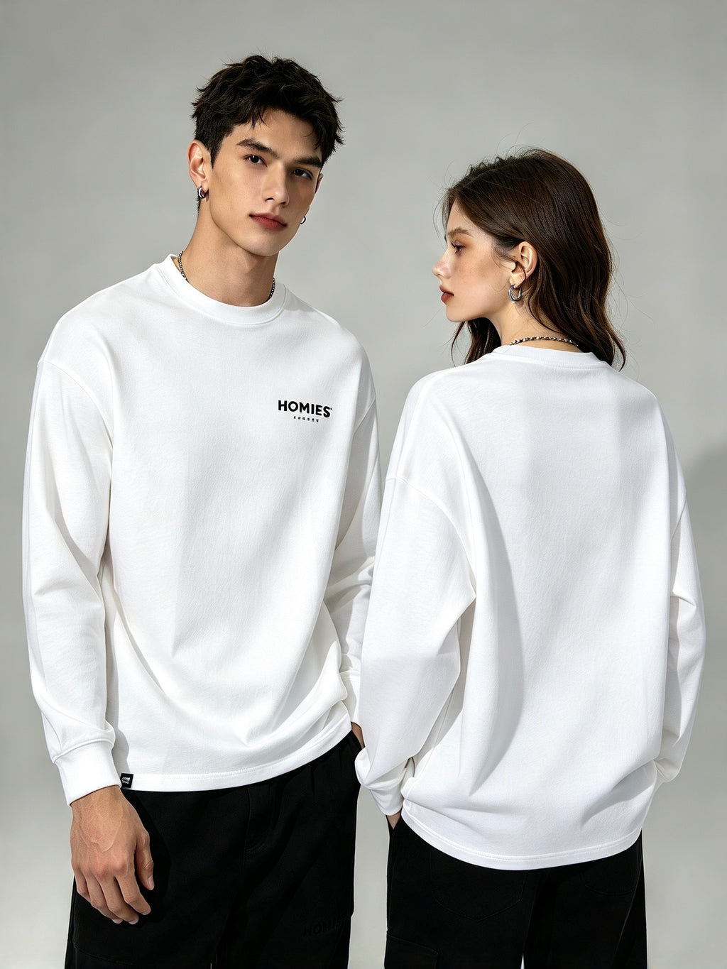 HOMIES 018 WHITE LONG SLEEVE