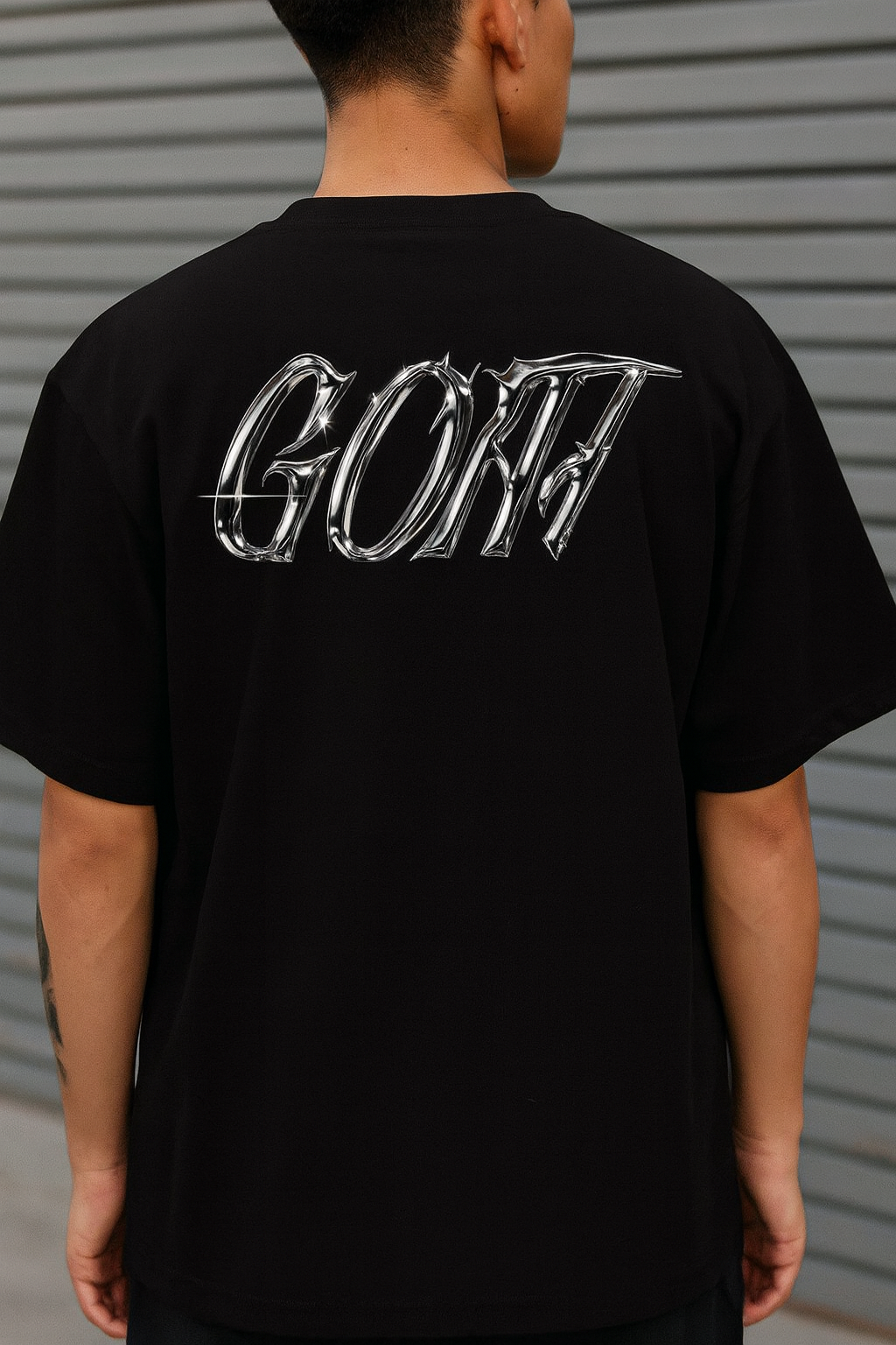 GOAT CHROME DRIP T SHIRT BLACK