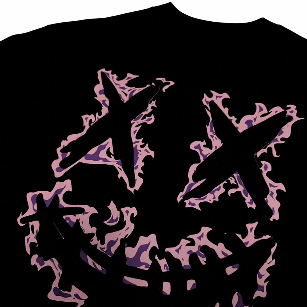 PARODY SMILEY FACE DESIGN 065 BLACK T SHIRT