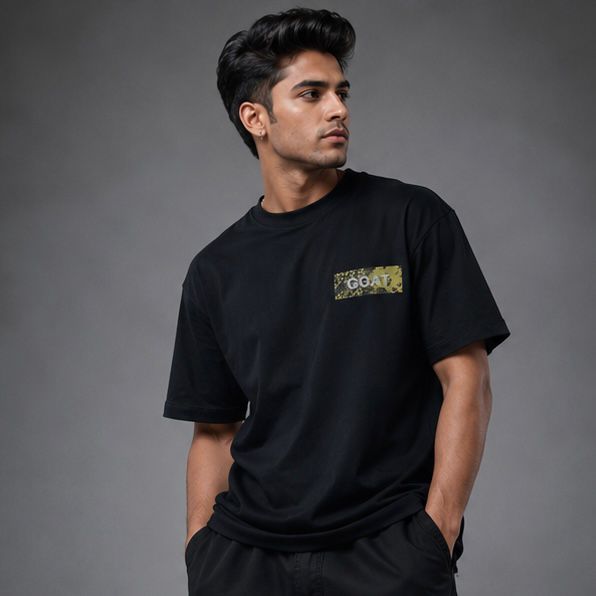 GOAT SNAKESKIN TEE BLACK YELLOW