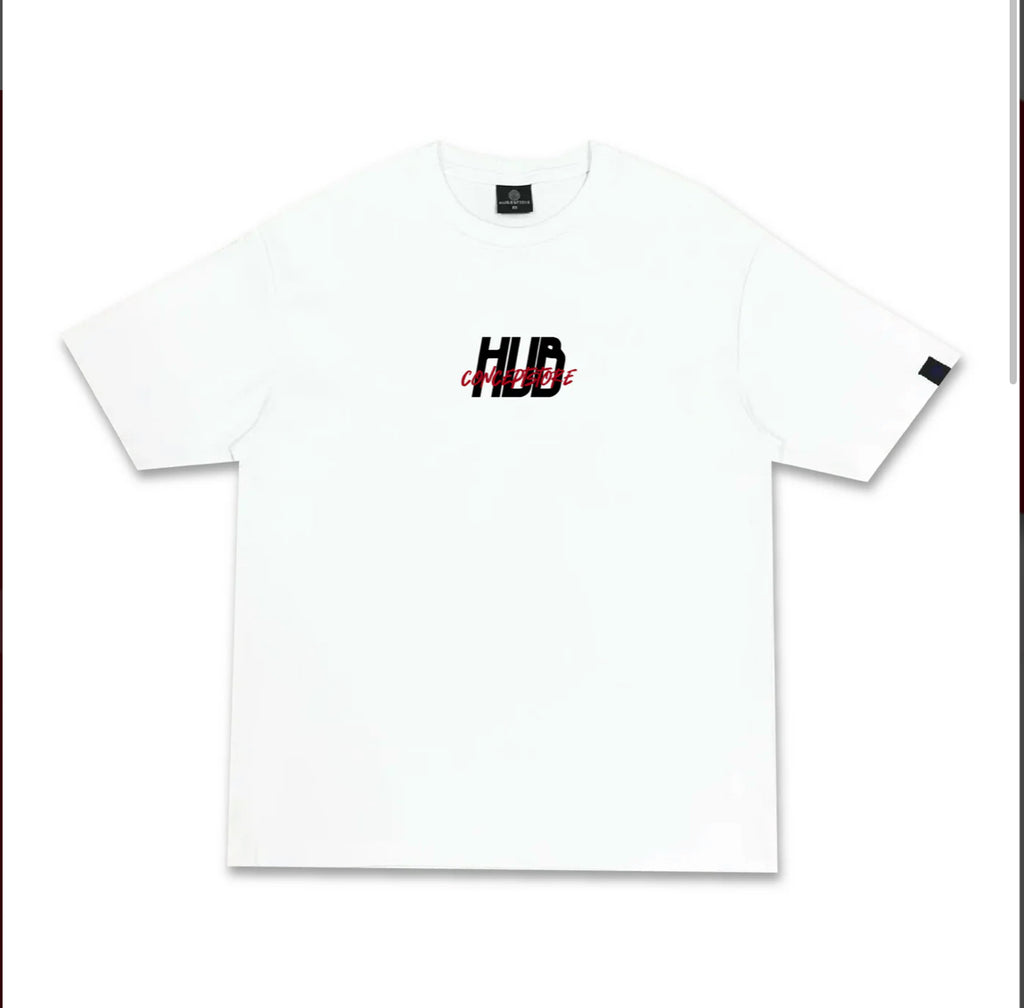 HUBCO MOTION SCRIPT TEE WHITE