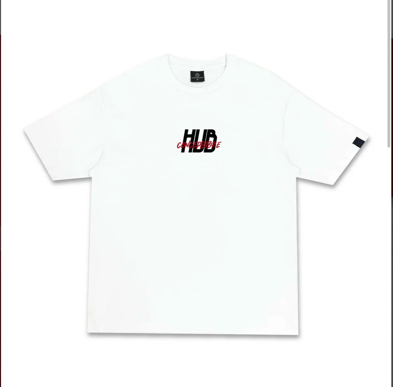 HUBCO MOTION SCRIPT TEE WHITE