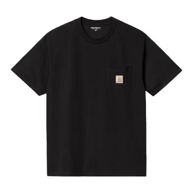 CARHARTT WIP S/S TAMAS POCKET BLACK TEE SHIRT