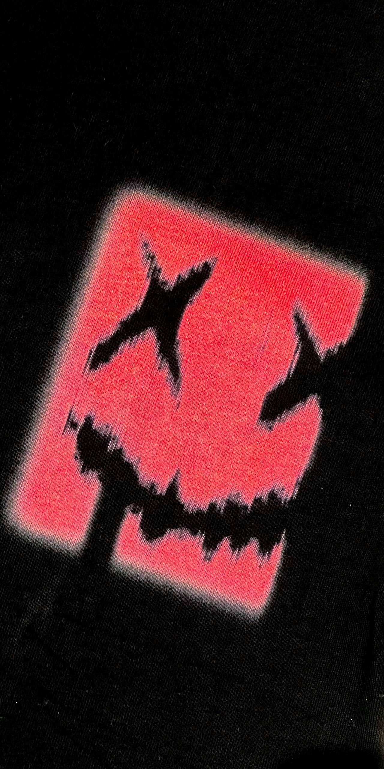 PARODY SMILEY FACE DESIGN 016 BLACK T SHIRT