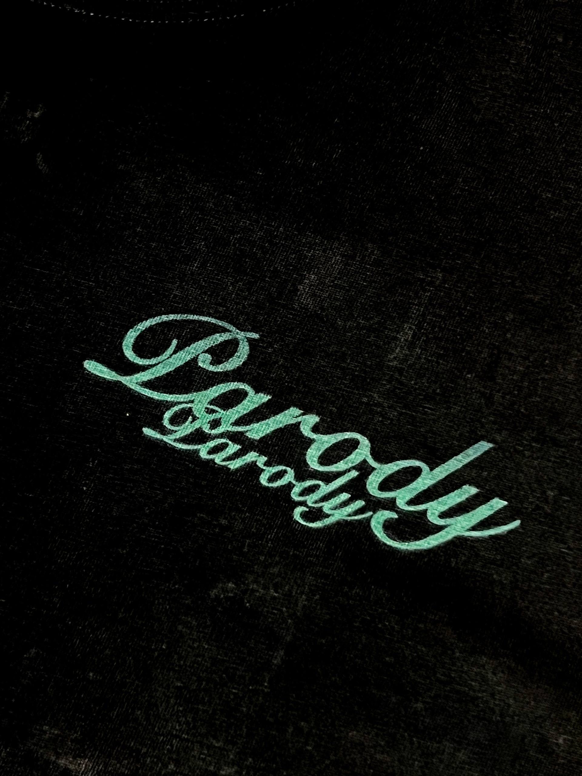 PARODY SMILEY FACE DESIGN 004 BLACK T SHIRT