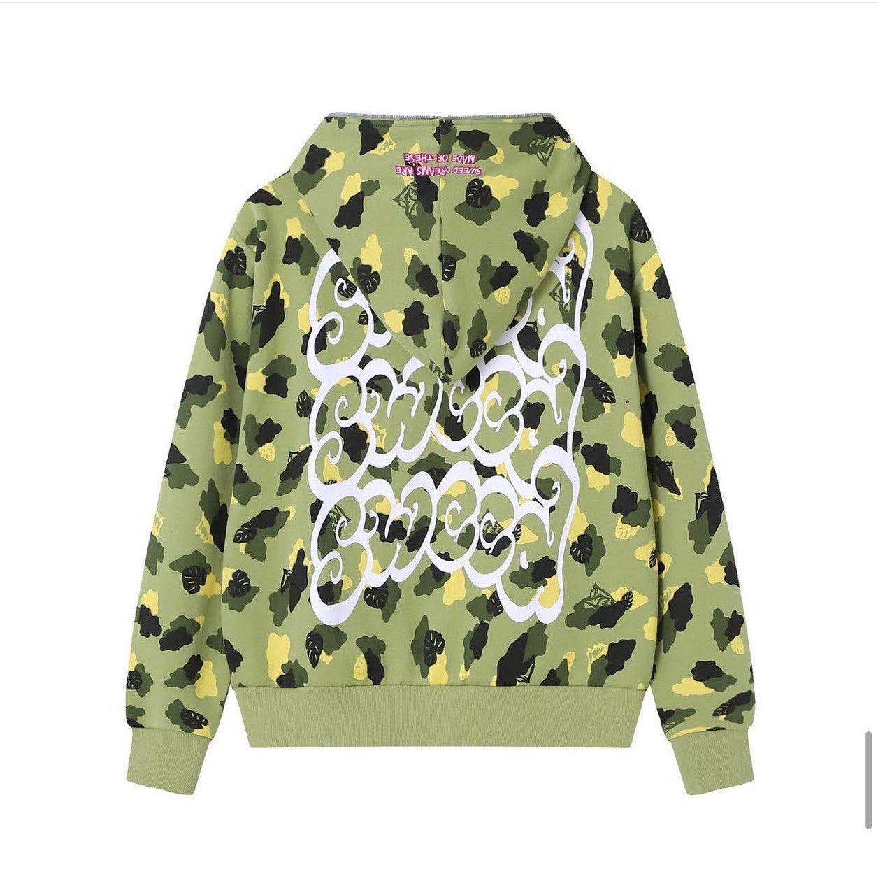 SWEED CAMO ZIP UP HOODIE GREEN