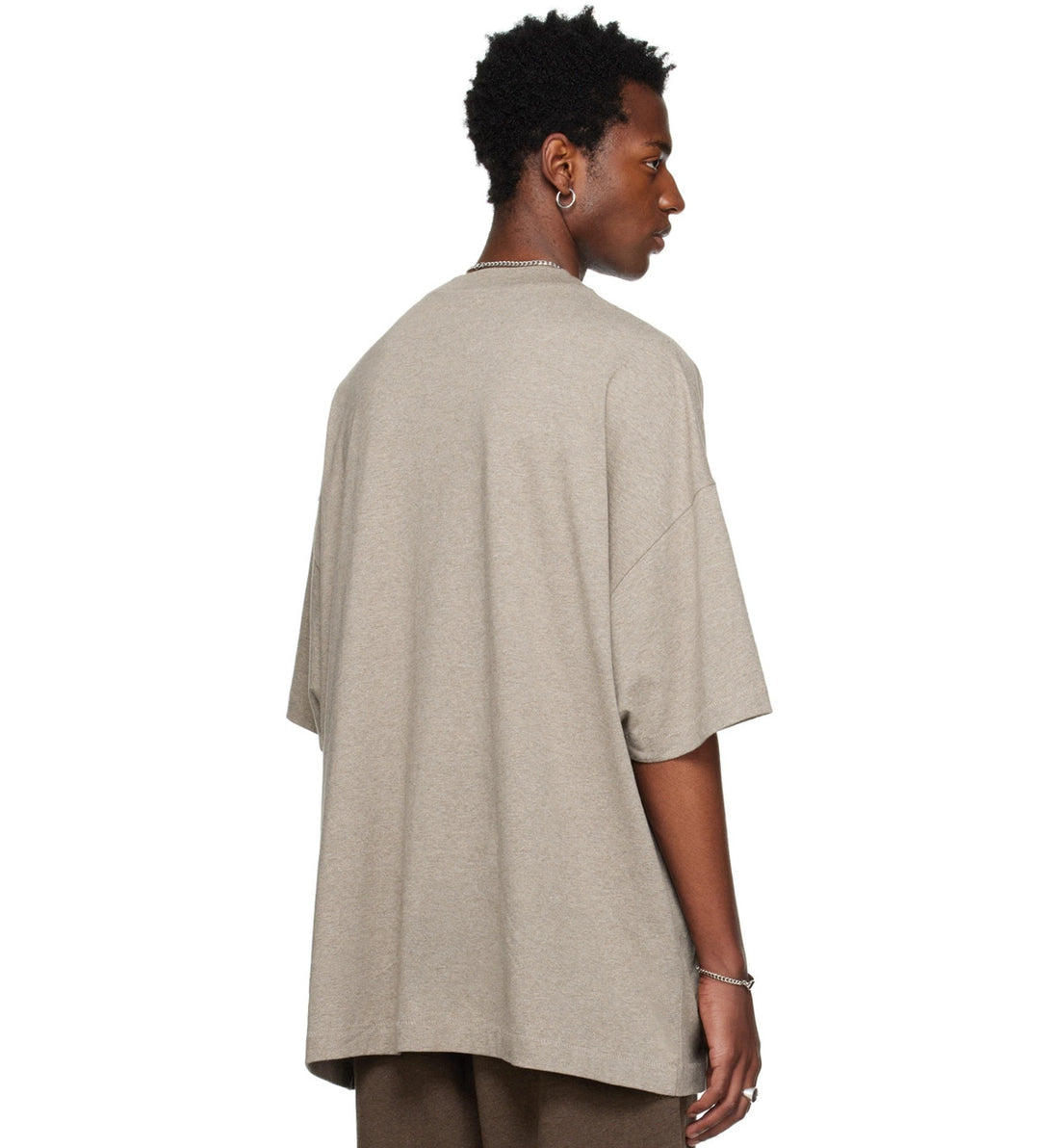 FEAR OF GOD ESSENTIALS T-Shirt Short-Sleeved With Chest Label SS24 Heather Grey