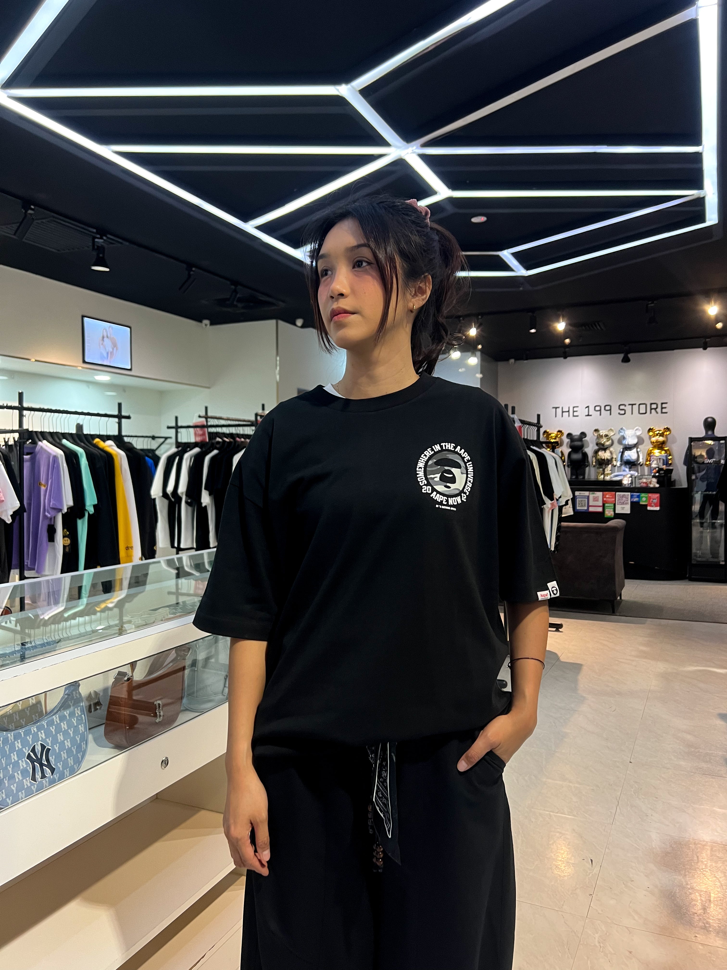 BAPE AAPE UNVS TEE BLACK
