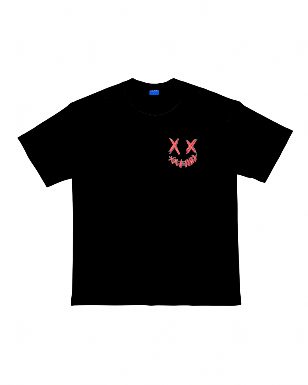 PARODY SMILEY FACE DESIGN 051 BLACK T SHIRT
