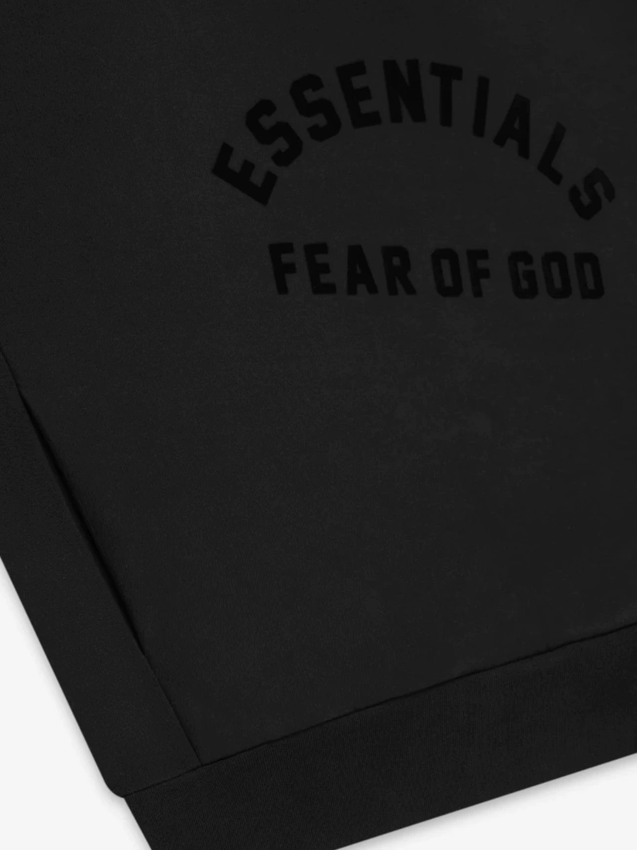 Fear of God Essentials SS23 Bonded Logo Hoodie Jet Black