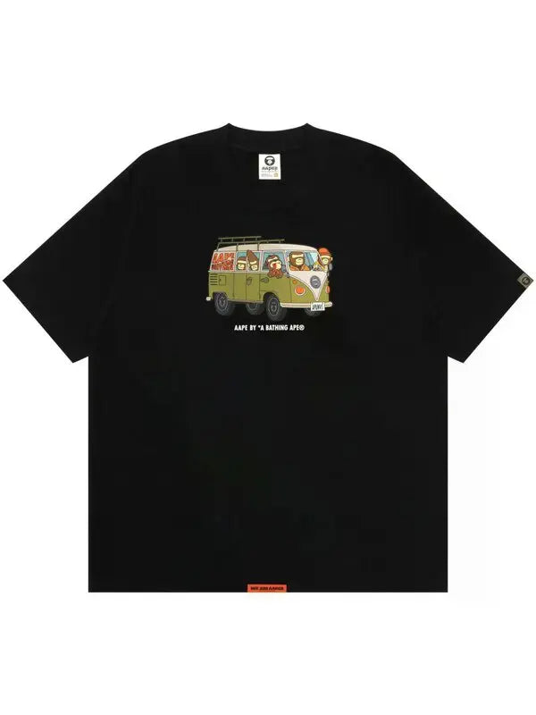 BAPE AAPE CAMPING TEE BLACK