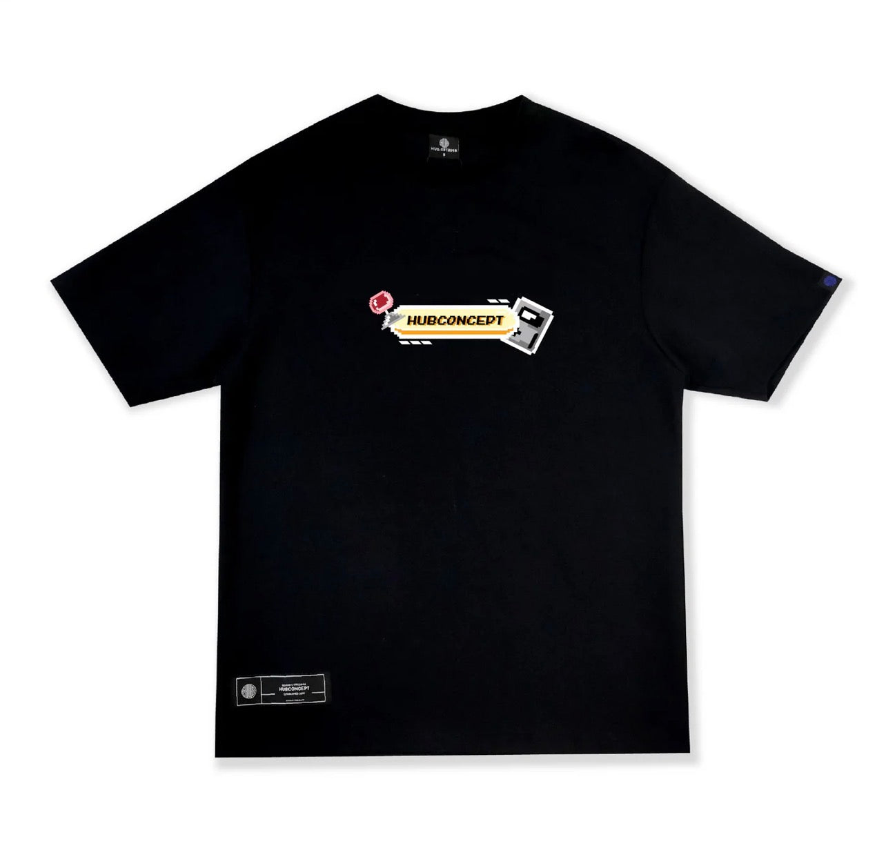 HUBCO PIXEL CRUSH TEE BLACK