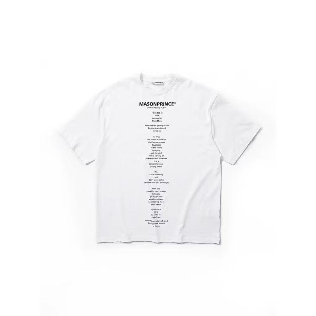 MASONPRINCE HISTORY WHITE TEE