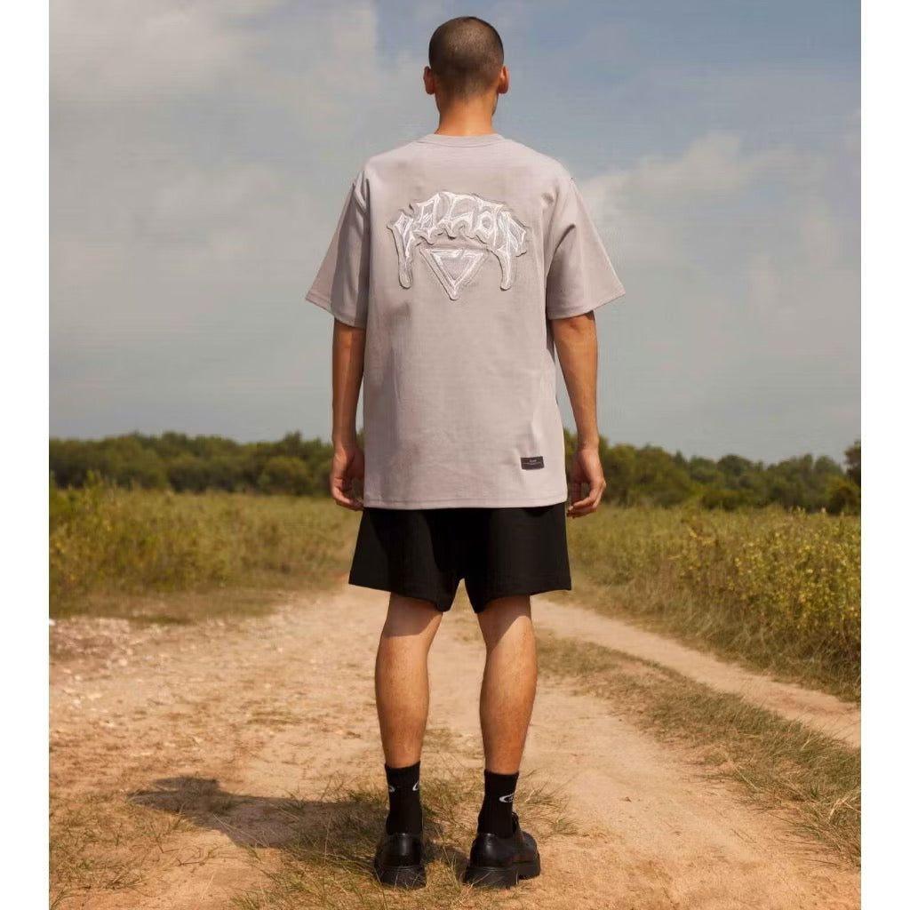 EGLAF RC FABRIC STITCH TEE LIGHT GREY