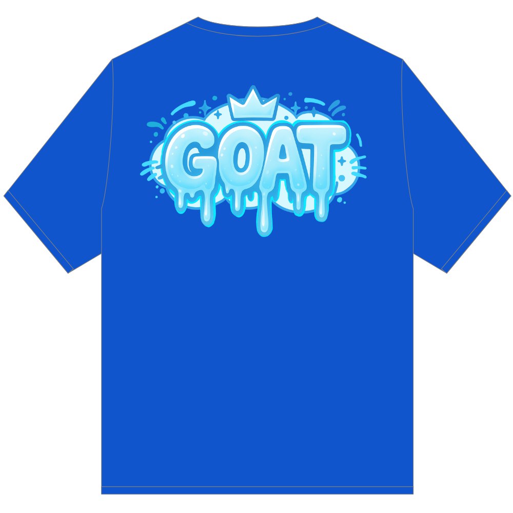 GOAT DRIP KING T SHIRT BLUE