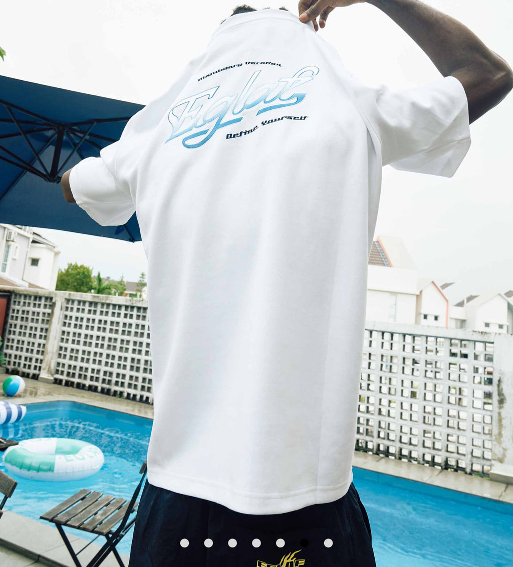 EGLAF MV GRADIENT LOGO TEE WHITE