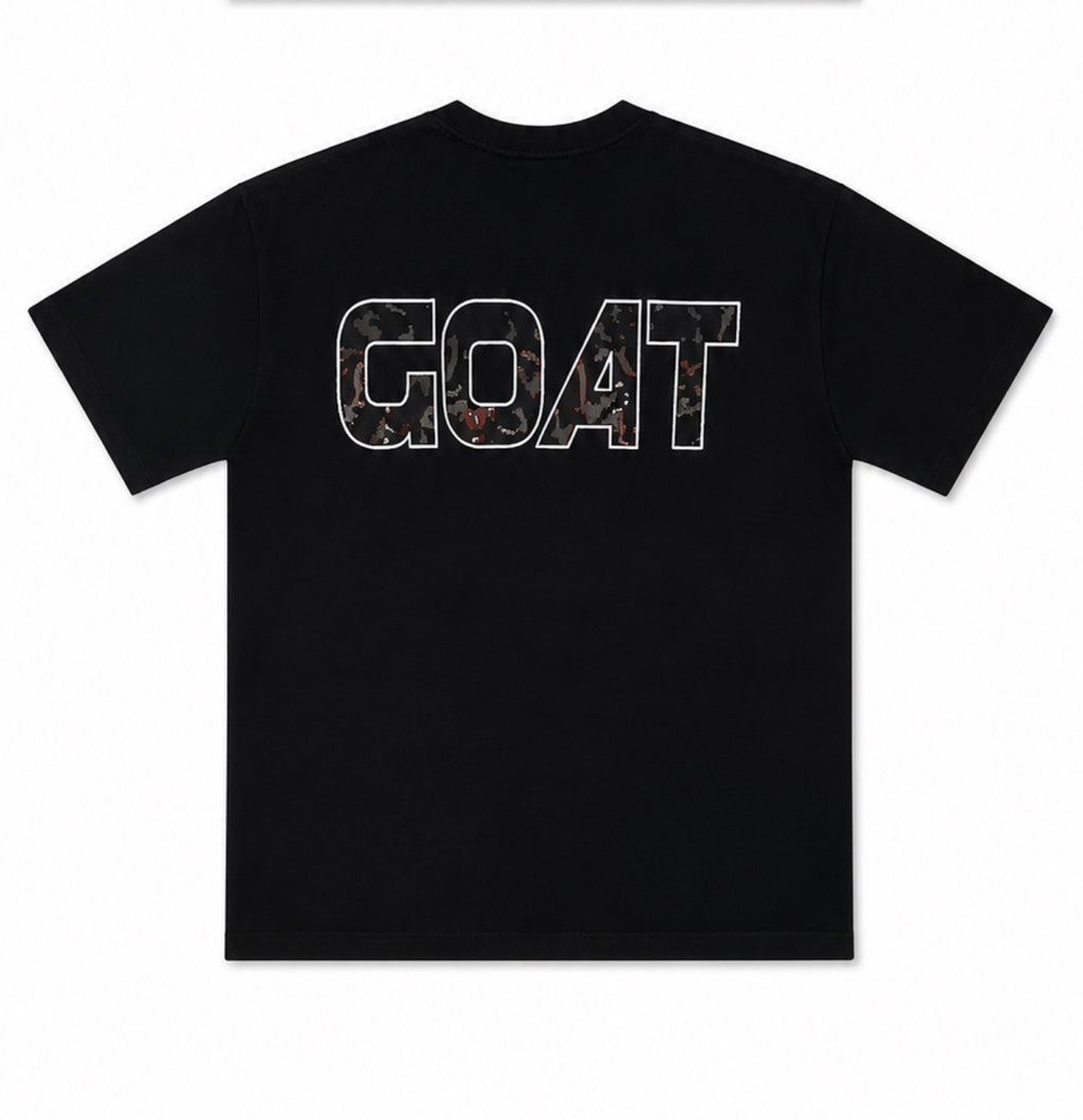 GOAT RED CAMO TEE BLACK