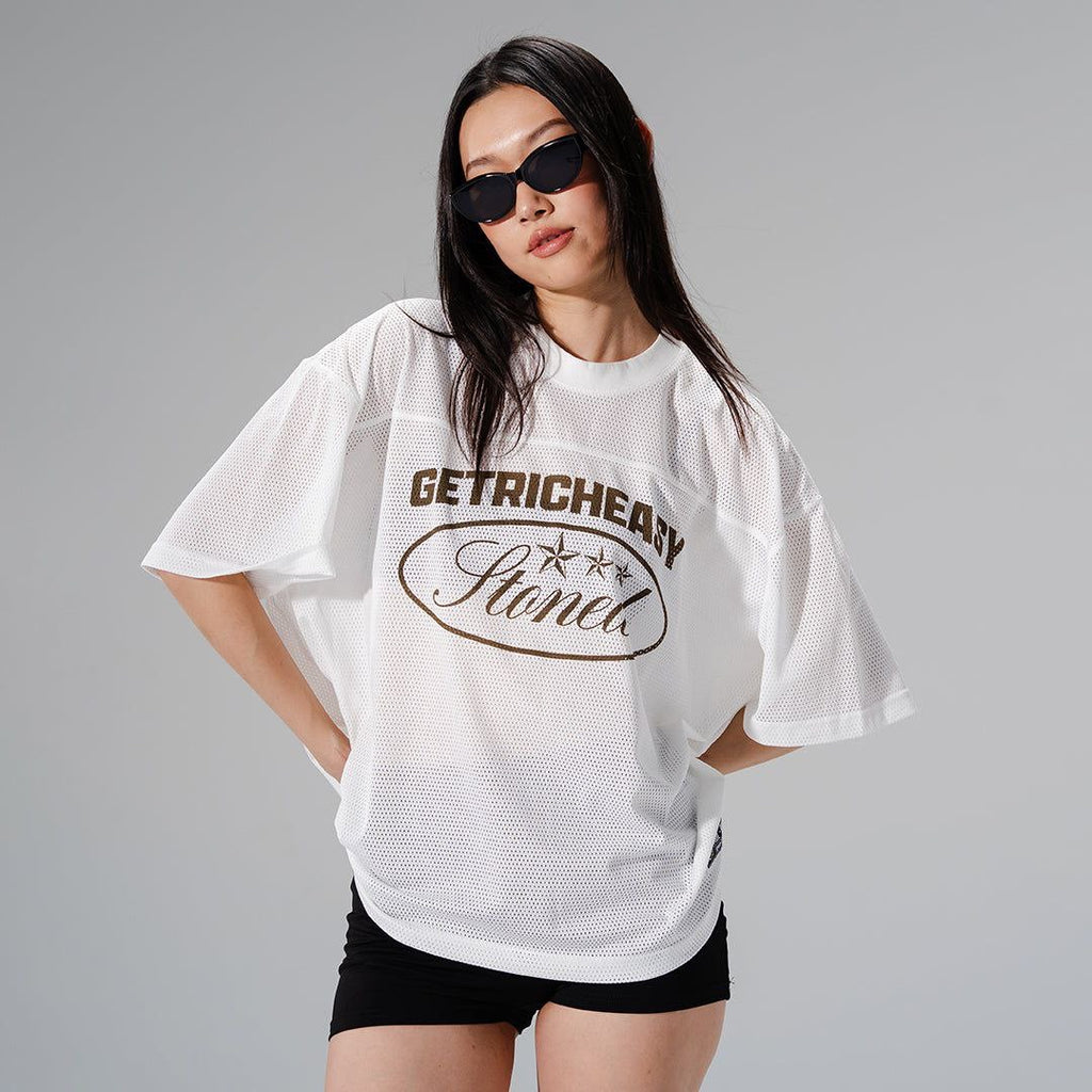 Stoned X GRE : Mesh Jersey White