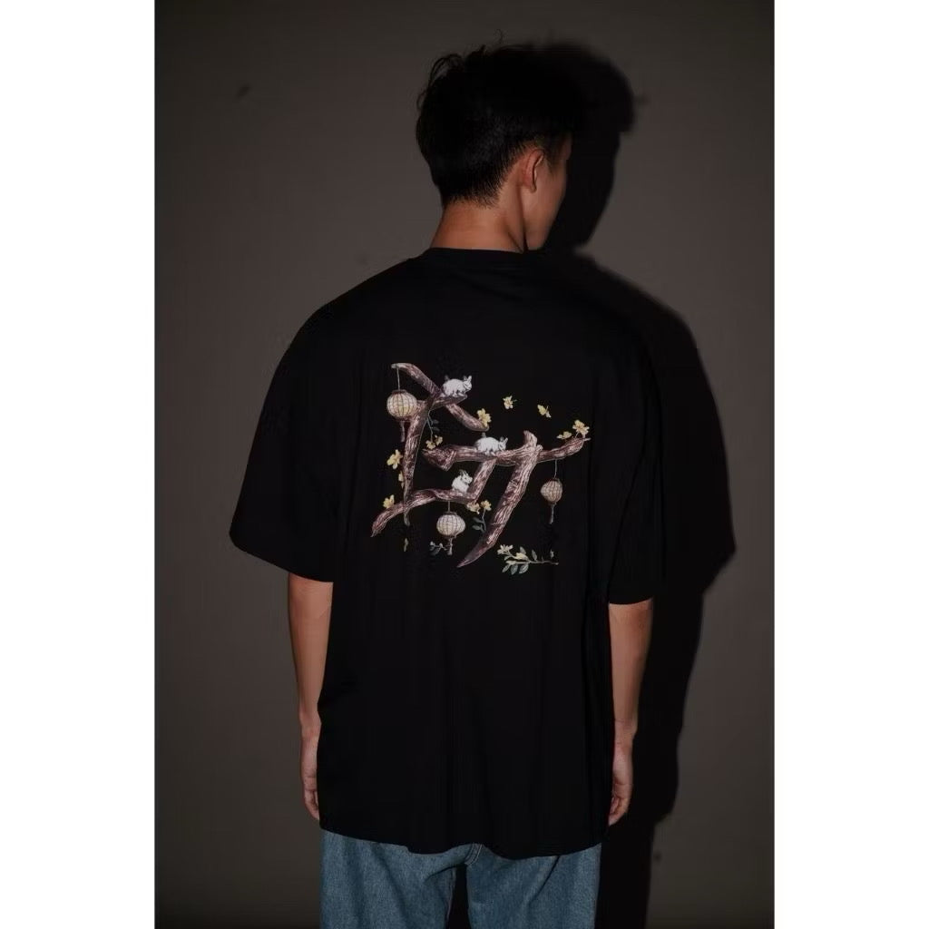 GOAT ORIENTAL NIGHTS BROWN LOGO BLACK T SHIRT