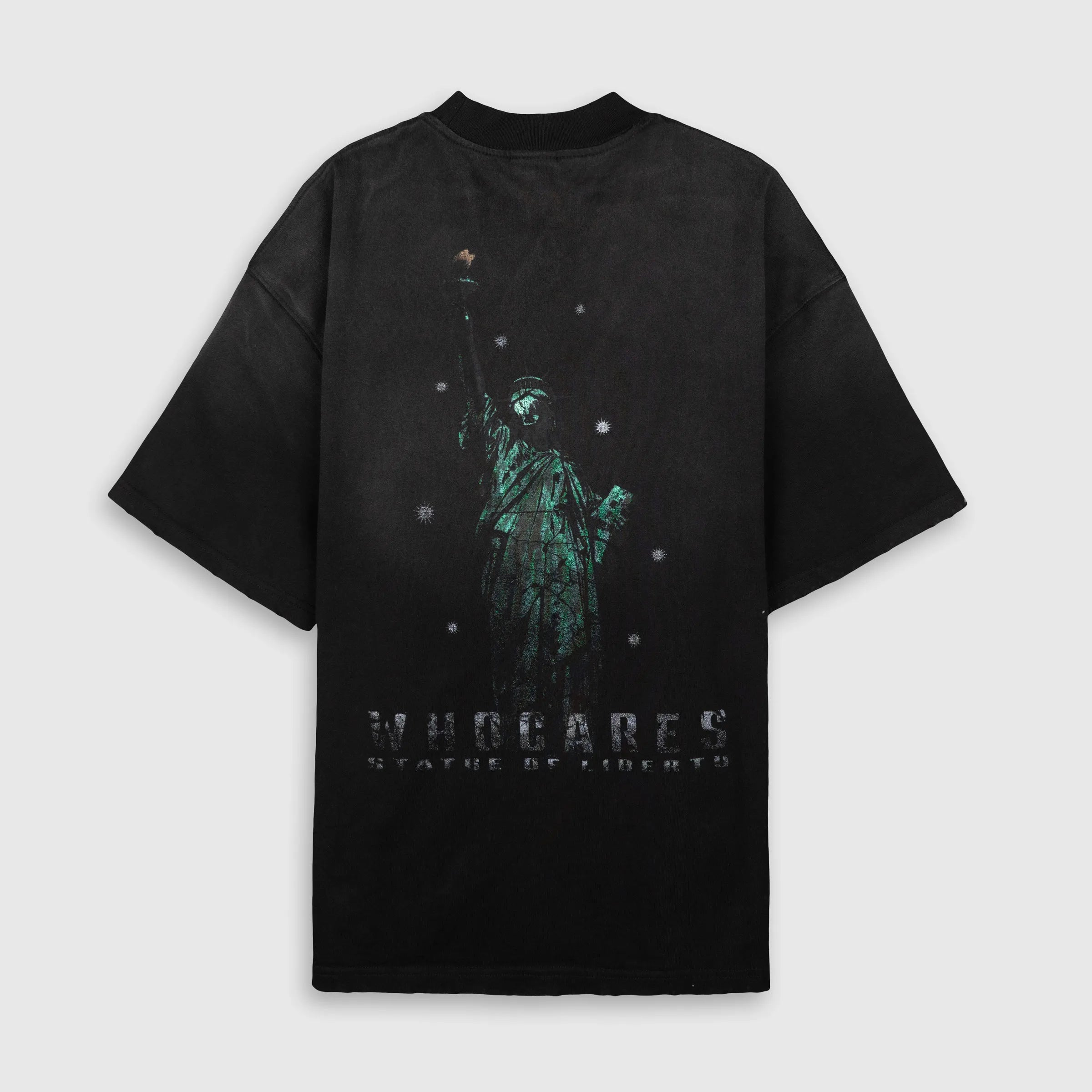 WHOCARES STATUE OF LIBERTY TEE BLACK