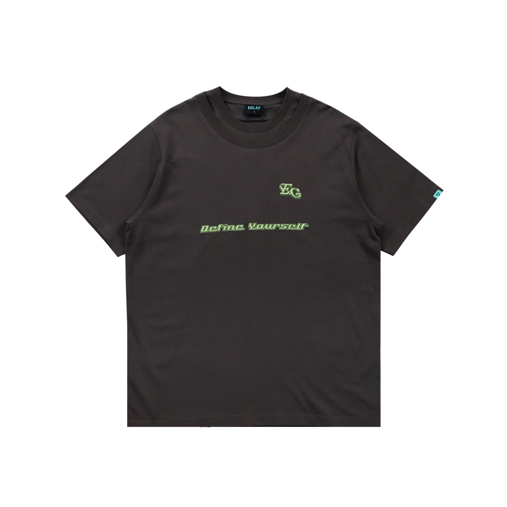 EGLAF MV DOUBLE COLLAR TEE DARK GREY