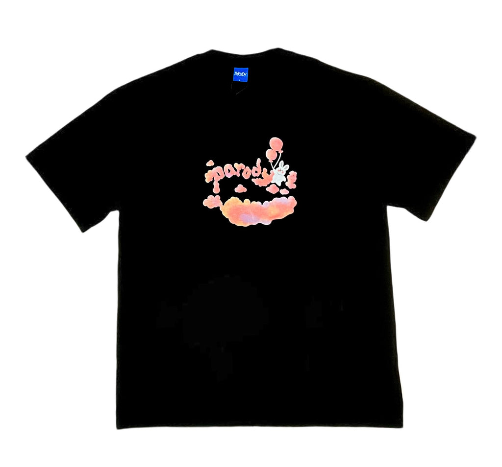 PARODY SMILEY FACE DESIGN 002 BLACK T SHIRT