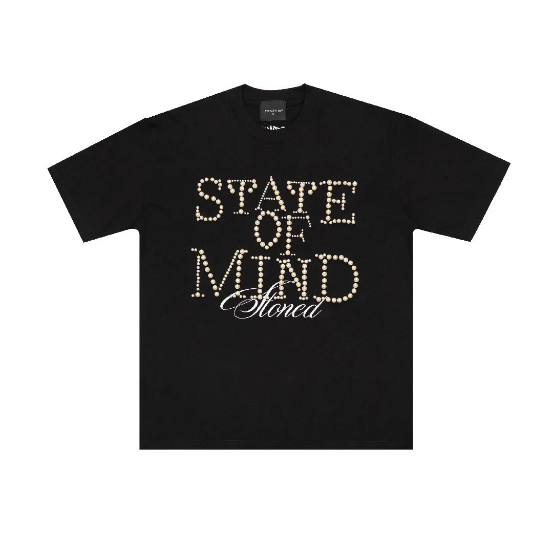 STONED&CO 26 : STATED OF MIND TEE BLACK