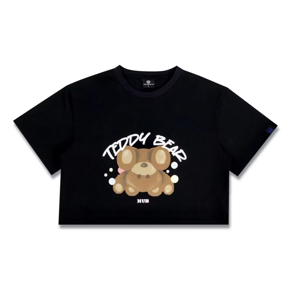 HUBCO TEDDY BEAR CROP TOP BLACK