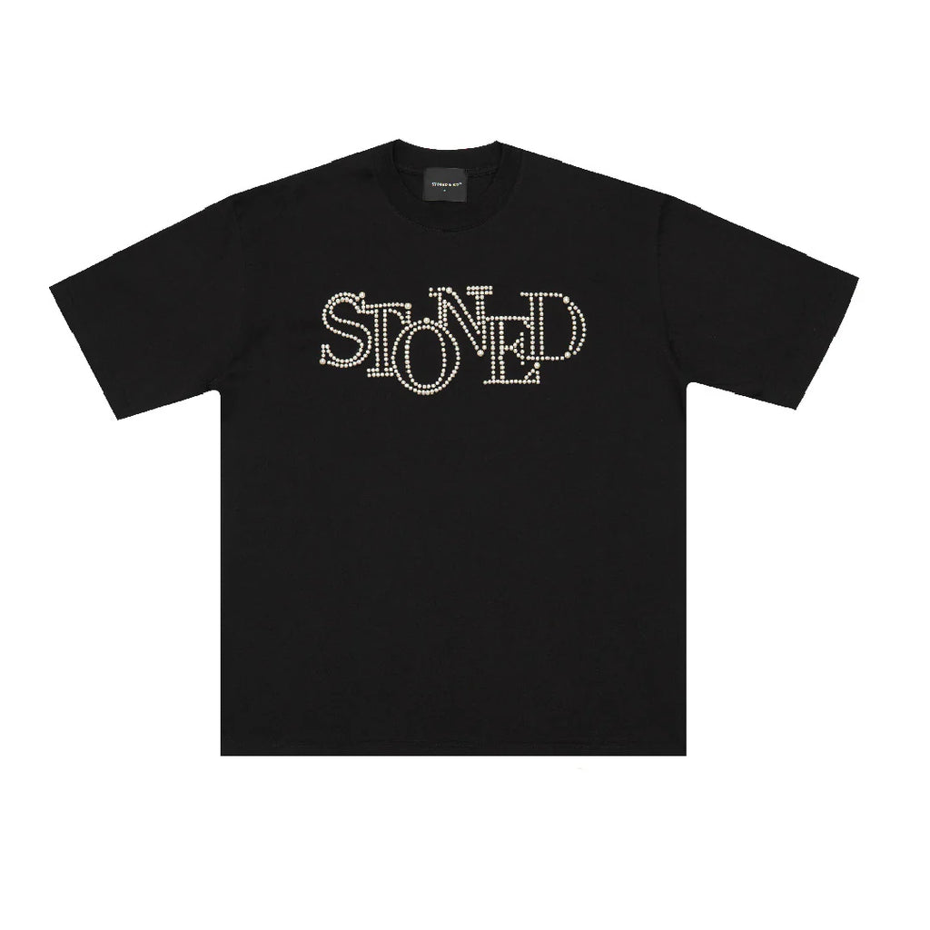 STONED&CO 26 : FINISH PEARL LOGO TEE BLACK