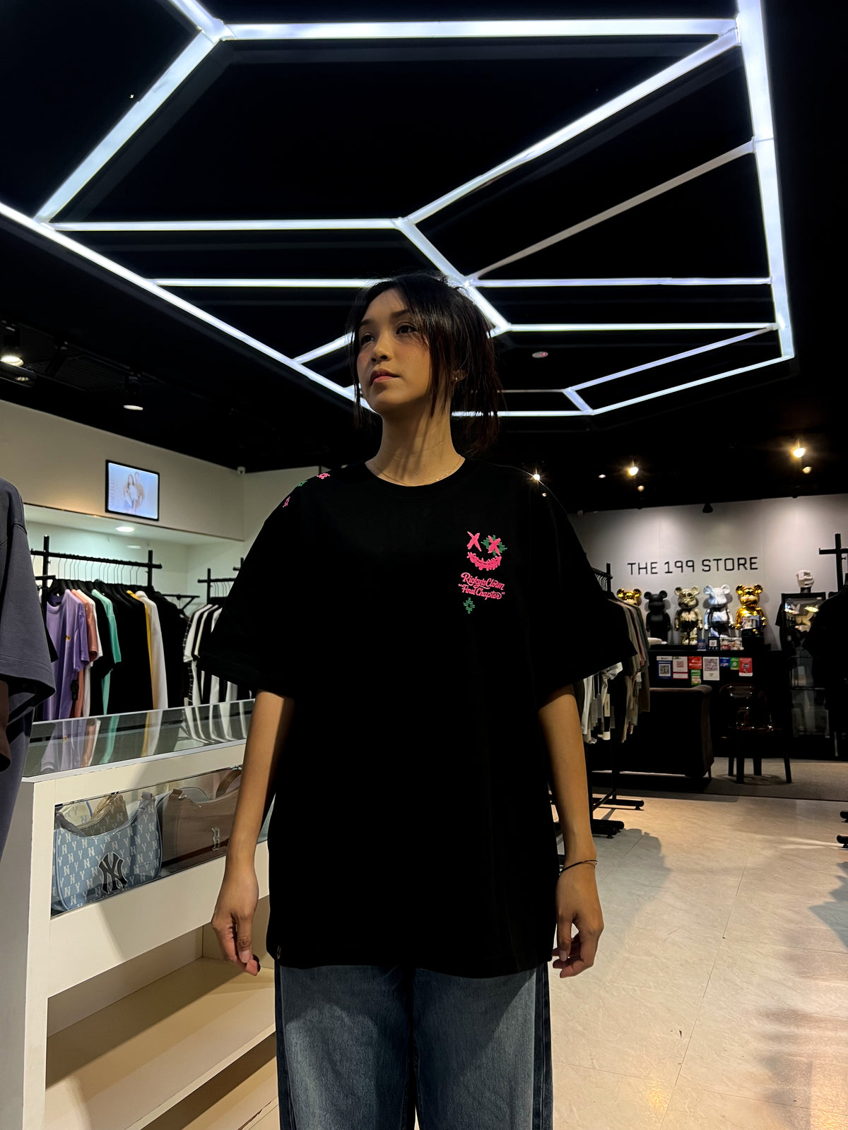 RICKYISCLOWN TASTE PINK TOTEM CLOWN TEE BLACK