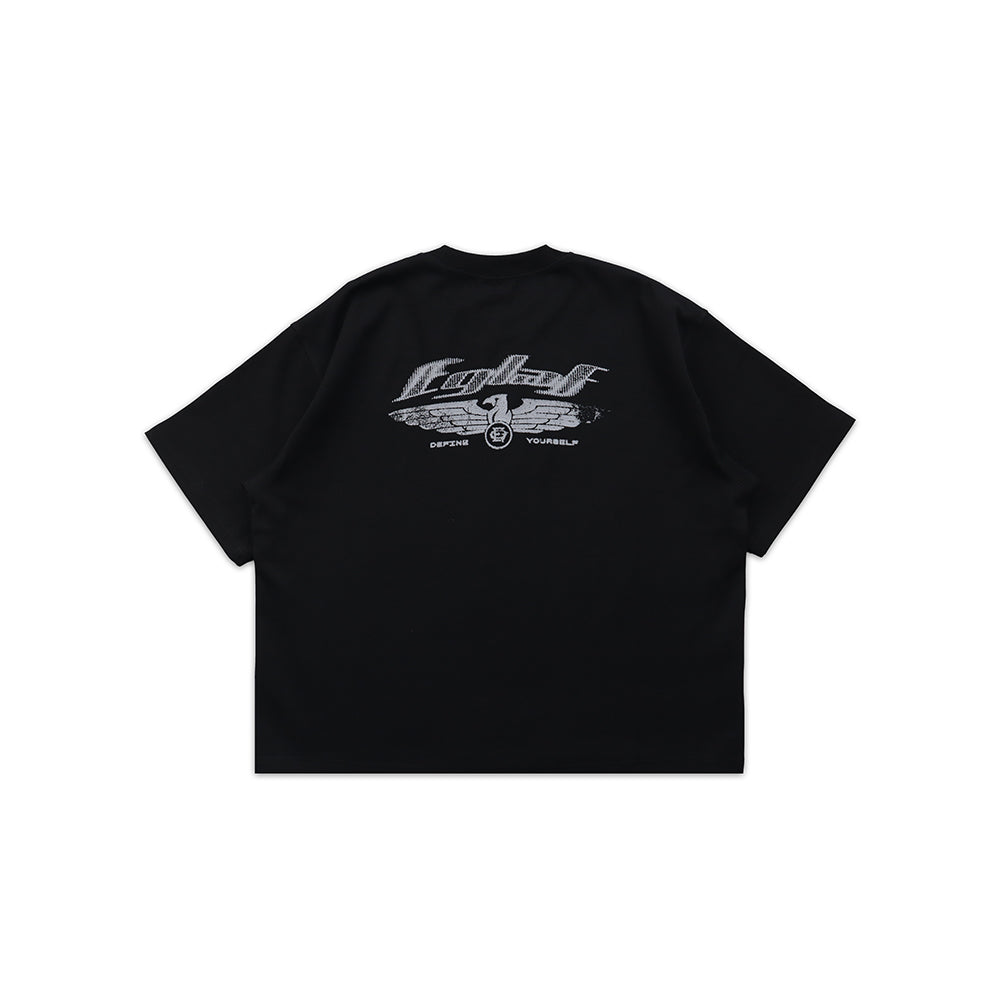 EGLAF R/W Wings Boxy Tee (Black)