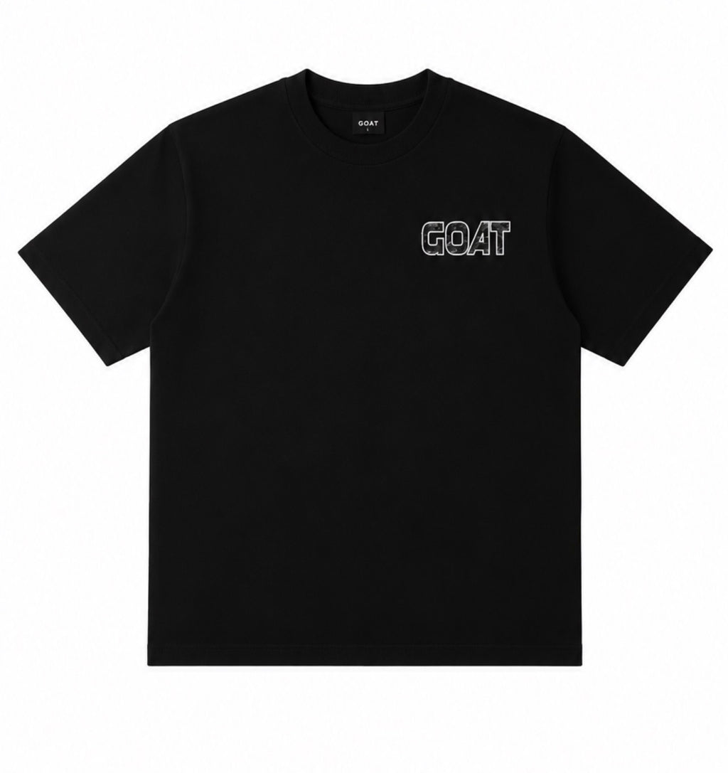 GOAT DENIM WHITE TEE BLACK