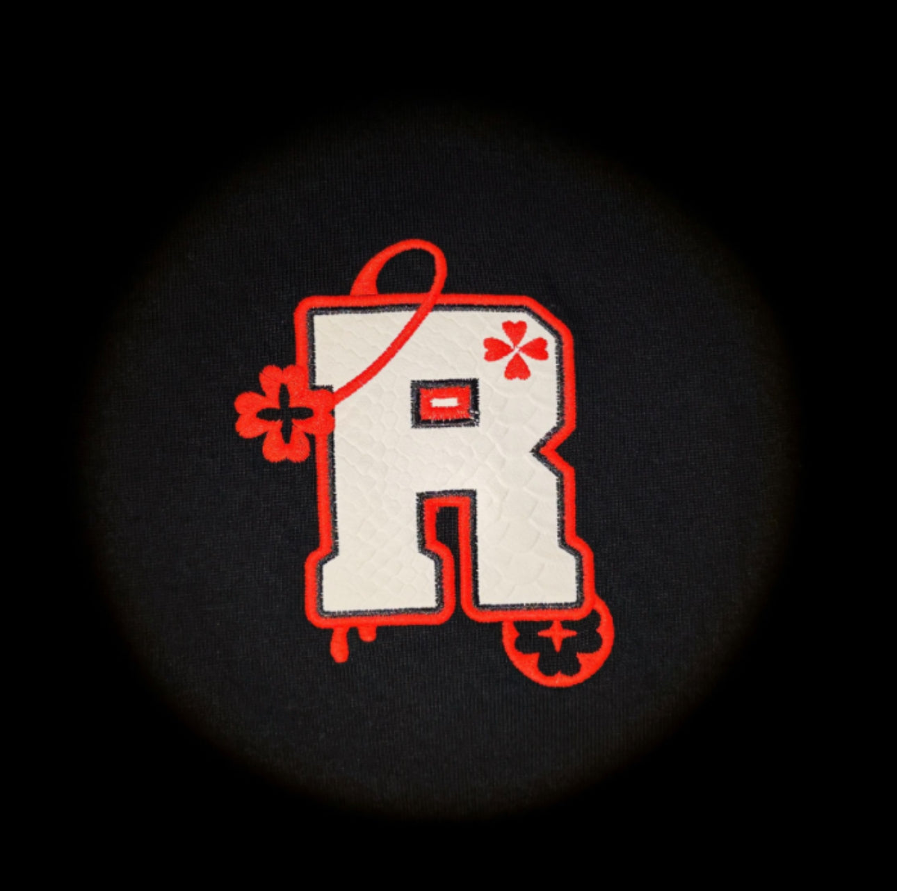 RICKYISCLOWN WHITE/RED SNAKE SKIN BLACK T SHIRT