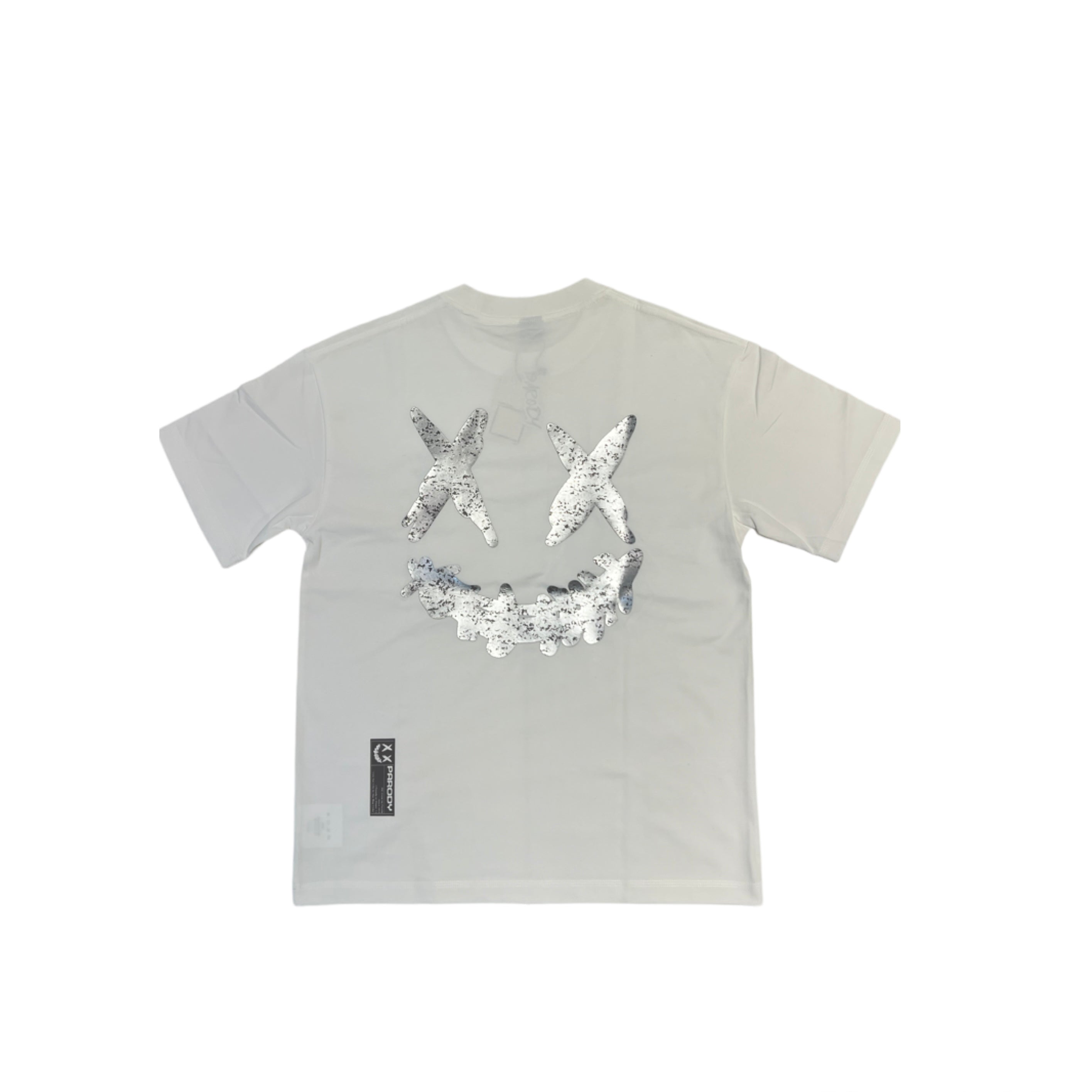PARODY 3D SMILEY FACE DESIGN 071 WHITE T SHIRT