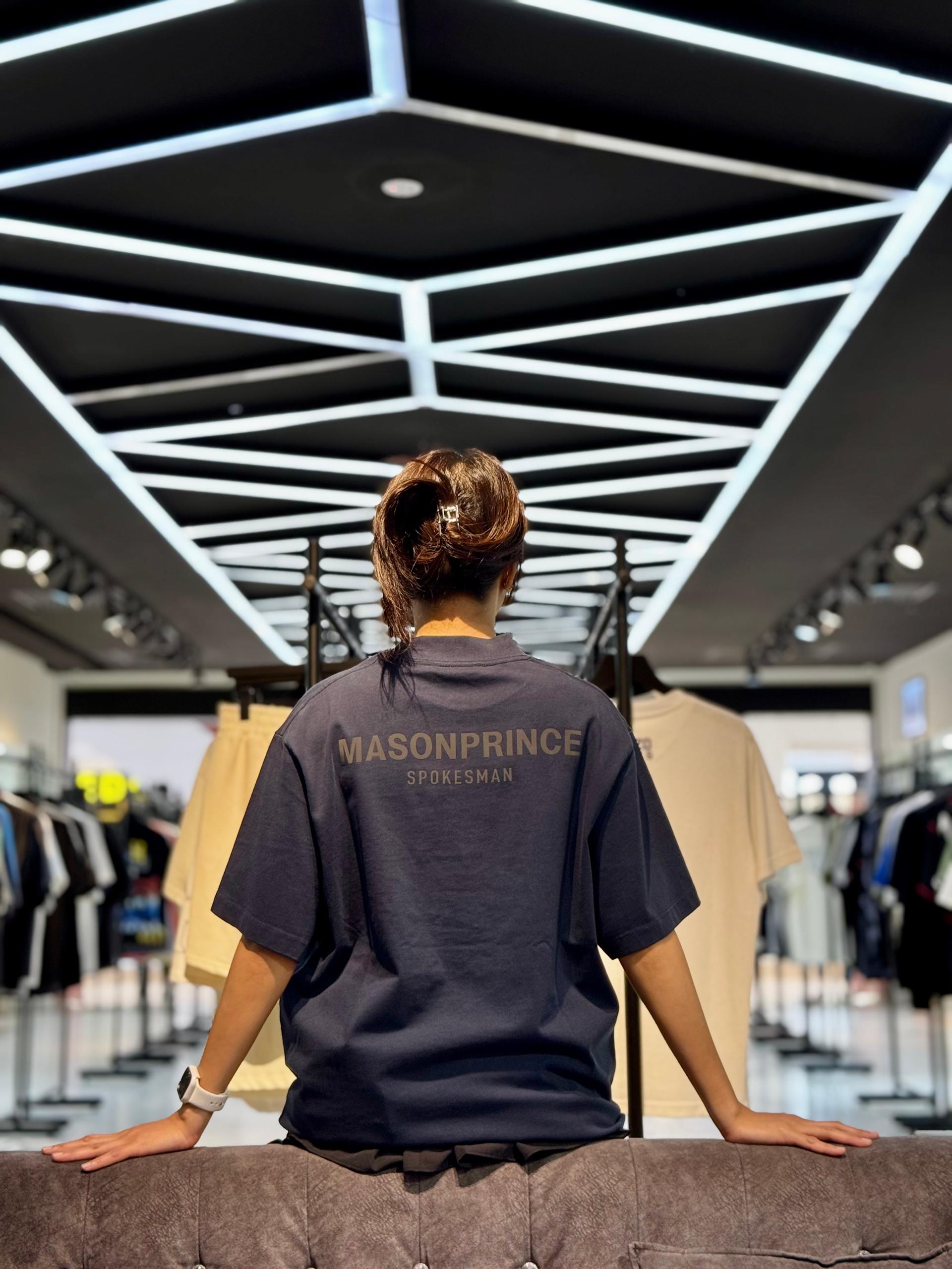 MASONPRINCE SPOKESMAN REFLECTIVE NAVY BLUE TEE