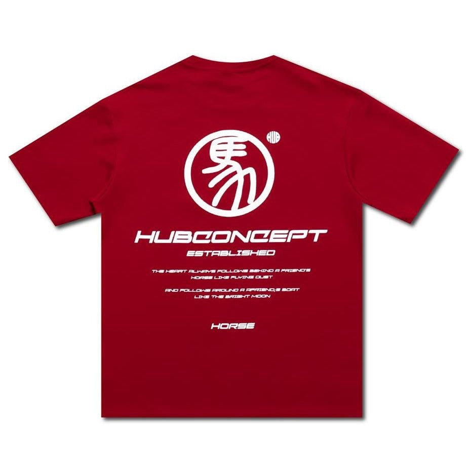 HUBCO CRIMSON HORSE TEE RED